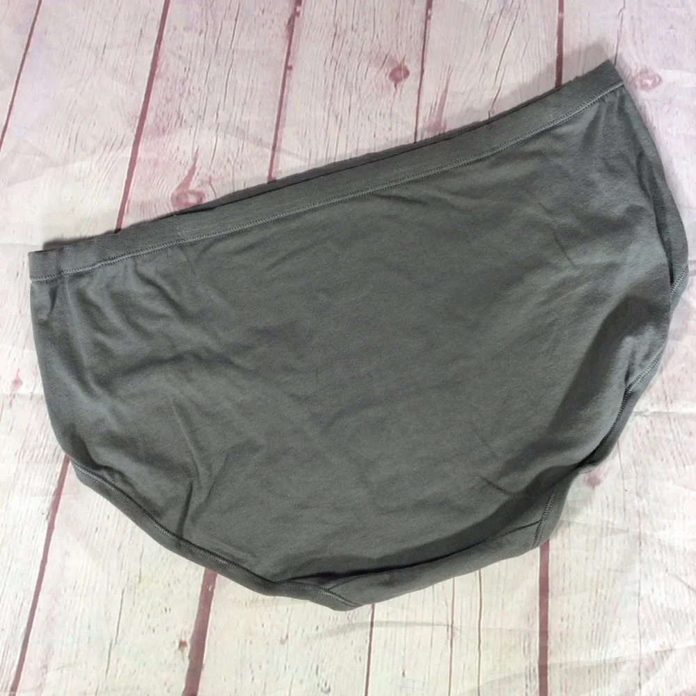 Hanes Gray Cotton Blend Panties Underwear - Size XL - Picture 2 of 3